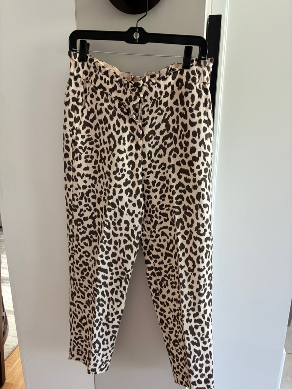J. Crew Leopard-Print Pants in Cream and Brown leopard.